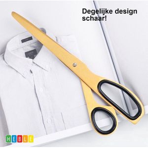 *** Gouden schaar Knippen - Scissor - 19.7cm - RVS - Kantoorartikelen - Bureau Accessoires - Schoolartikelen - Keuken accessoire - Cadeau - Goud - van Heble® ***