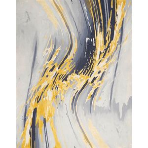 Vloerkleed Nourison Prismatic Grey Gold PRS24 - maat 114 x 175 cm