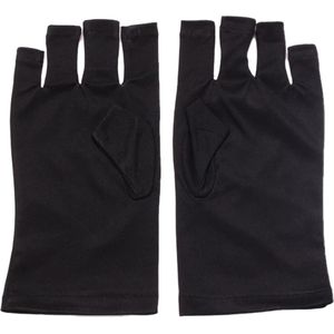 UV -handschoengel manicures handschoen UV -beveiligingshandschoenen Poolse nageldroger anti uv vingerloze handschoenen 1 paar zwart mooie decoratie