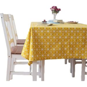 Rechthoekig tafelkleed, katoenen tafellinnen - eenvoudig tafelkleed van keperstof geschikt voor huiskeukendecoratie - verschillende maten