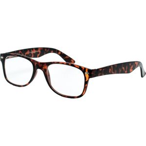 HIP Leesbril wayfarer donker havanna +3.0