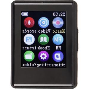177-Inch Scherm MP3-speler met HiFi-geluid en FM-radio - Electrisch Boek & Foto - Draagbare MP3/MP4-speler met Geluidsdecoderingschip - Compact Ontwerp - Gemakkelijk Mee - Zwart .