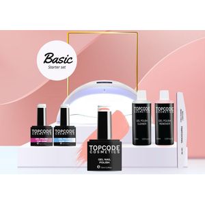 TOPCODE Cosmetics gellak starterspakket - Basic Starter Set - Gellak MCBS02 - incl. 1 roze kleur