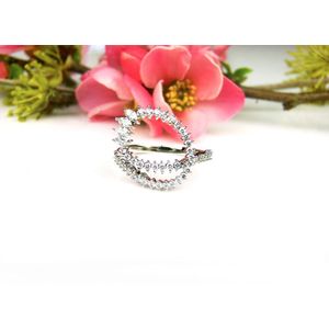 Wit gouden ring met diamant