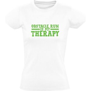 Obstacle run is my therapy Dames T-shirt - triathlon - sport - trainen - hindernis