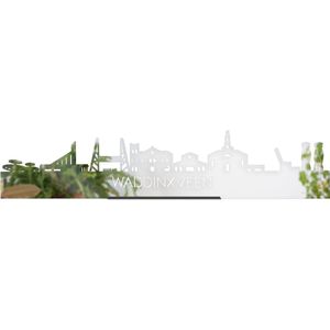 Standing Skyline Waddinxveen Spiegel - 40 cm - Woon decoratie om neer te zetten en om op te hangen - Meer steden beschikbaar - Cadeau voor hem - Cadeau voor haar - Jubileum - Verjaardag - Housewarming - Aandenken aan stad - WoodWideCities
