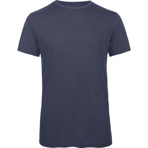 T-shirt met ronde hals 'Triblend men' B&C Collectie Heather Donkerblauw - XXL