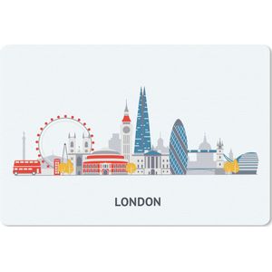 Bureau mat - Londen - Engeland - Skyline - 60x40