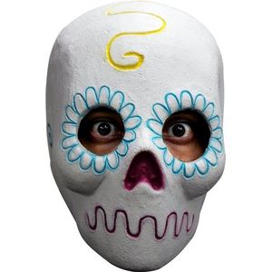 Partychimp Sugar Skull Skelet Schedel Day Of The Dead Volledig Hoofd Halloween Masker voor bij Halloween Kostuum Volwassenen Carnaval - Latex - One size