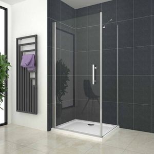 80x76cm Douchecabine met 1 draaideur 195 cm hoog ,6mm Nano Coating Veiligheidsglas.