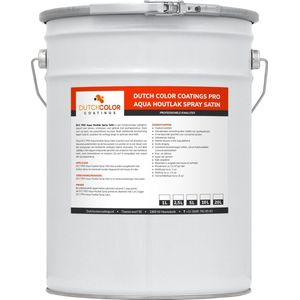 DCC PRO Aqua Houtlak Spray Satin - 2.5L - RAL 9016 | Verkeerswit