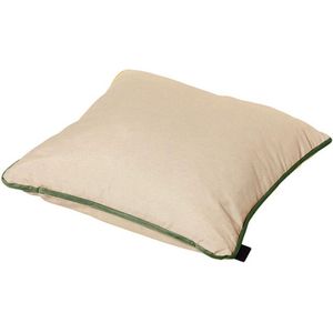 Madison sierkussen Velvet-Panama - 45x45 - army green piping - linnen