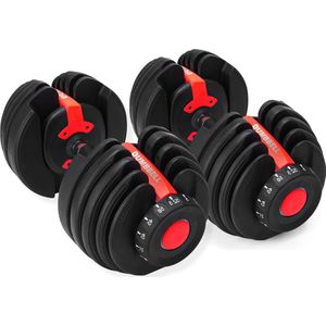 Verstelbare Dumbells - 24 kg - Halterset - 2 stuks - Home Gym - Krachttraining