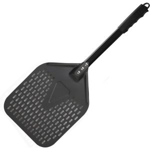 Geperforeerde pizzaschep van 30 cm hard geanodiseerd aluminium anti-verbrandingsgreep - zelfgemaakte pizza brood cake - 30 x 39 cm