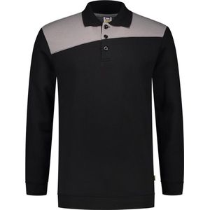 Tricorp Polo Sweater Bicolor Naden  302004 Zwart / Grijs - Maat XS