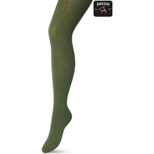 Bonnie Doon Biologisch Katoenen Maillot Dames Olijf Groen maat 40/42 L - Uitstekende pasvorm - Gladde Naden - OEKO-TEX gecertificeerd - Bio Cotton Tights - Duurzaam en Huidvriendelijk Bio Katoen - Olijfgroen - Donkergroen - Olive - BP051900.304