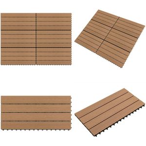 vidaXL Terrastegels 6 st 60x30 cm 1-08 m² HKC bruin - Terrastegel - Terrastegels - Tegel - Tegels