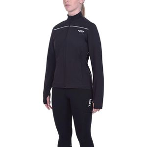 TCA Thermische fietsjas voor dames. Reflecterende ademende winddichte jas met zakken met ritssluiting, zwart, S