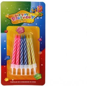 IBBO® - feestkaarsjes 12 stuks - 12 houders - verjaardagskaarsjes - taart kaarsjes - 7 cm