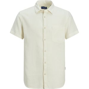 Jack & Jones Overhemd Jortampa Dobby Shirt Ss 12251801 Cloud Dancer Mannen Maat - L