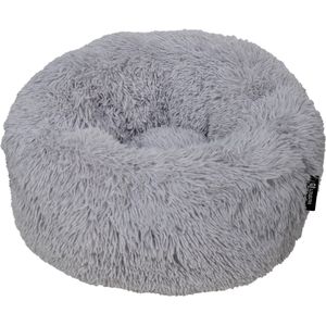 District 70 FUZZ - Hondenmand Comfortabel en Zacht Pluche - Maat: Medium, Kleur: Lichtgrijs