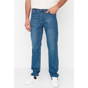 Trendyol TMNAW23JE00023 Volwassenen Mannen Jeans Single pack - Donkerblauw - 36
