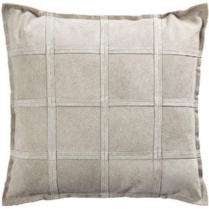 PTMD Sierkussen Cobie - 60x8x60 cm - Suede - Taupe