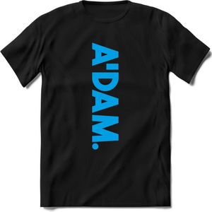 A'Dam Amsterdam T-Shirt | Souvenirs Holland Kleding | Dames / Heren / Unisex Koningsdag shirt | Grappig Nederland Fiets Land Cadeau | - Zwart - L