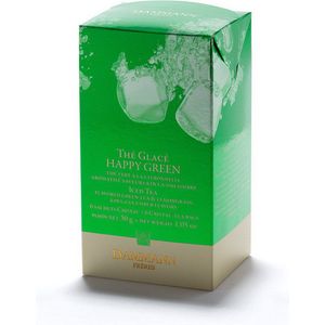 Dammann - Iced tea Happy Green - 6 cristal zakjes - Groene thee met vruchtensmaak - Volstaat voor 6 Liter ijsthee zonder suiker