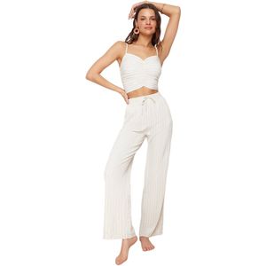 Trendyol Groene Geweven Textuur Blouse Broek Strandpak Tbess24Au00076