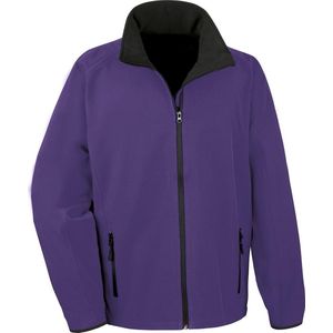 Senvi Sports Softshell Jas Unisex - Kleur Paars/Zwart - Maat XXL