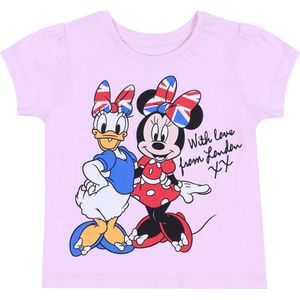 Roze Minnie en Daisy Mouse T-shirt met korte mouwen