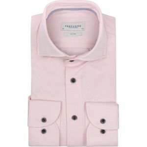 Profuomo - Overhemd Knitted Roze - Heren - Maat 37 - Slim-fit