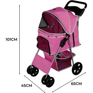 Equivera Hondenbuggy - Honden Buggy - Hondenbuggy's - Hondenbuggy All Terrain - Hondenbuggy Comfort - Hondenwagen - Kinderwagen voor Hond - Kinderwagen voor Honden