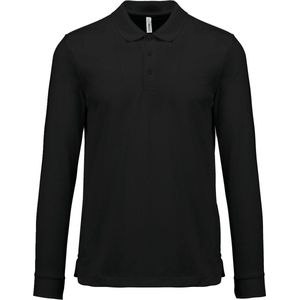 SportPolo Unisex XS Proact Kraag met knopen Lange mouw Black 100% Polyester