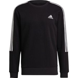 adidas - Performance Essentials Cut 3S Sweater - Zwarte Sweater - S - Zwart