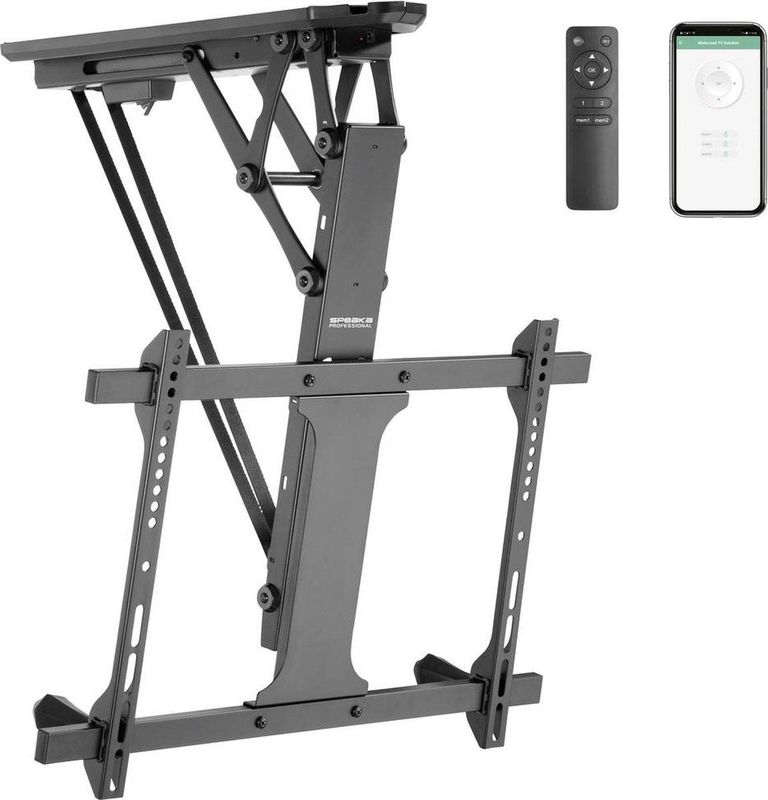 SpeaKa Professional SP-TVCM-520 TV-plafondbeugel Met elektromotor, Kantelbaar, Besturing via app 81,3 cm (32) - 177,8 cm (70)