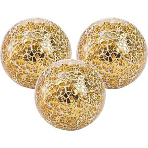 Set van 3 decoratieve ballen 4"" decoratieve glazen ballen mozaïekballen voor vazen ​​schalen tafel centerpieces decoraties ornamenten voor thuis feest schoorsteenmantel vakantie