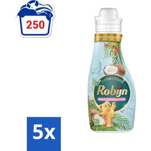 Robijn Collections - Wasverzachter - Kokos - 50 Wasbeurten - Bulkverpakking - 5 stuks