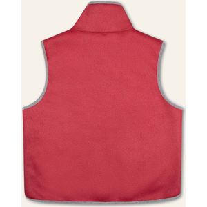 Cees bodywarmer 20 Combi teddy jacquard with fake leather red Red: 128/8yr