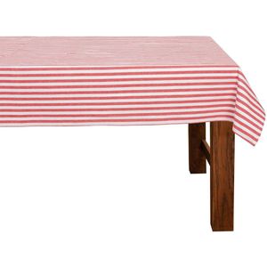 Tafelkleed blauw/wit gestreept - 1 stuk - 100% katoen - 100 x 140 cm