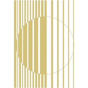 Strijktransfer glanzend 25 x 34 cm - Goudkleurige strepen en cirkels