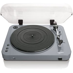 Lenco L-85 Grey - Platenspeler met USB - Stereo - Stofkap - Grijs