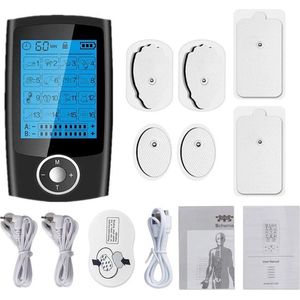 Tens Apparaat - EMS Therapie - Elektrische Spier Stimulator 16 modus Elektrodentherapie voor Spierstimulatie (EMS) & Pijnverlichting Pijn Therapie - Massage Apparaat - Nekmassage - Voetmassage - Acupressuur