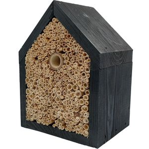 GARDEN SPIRIT Insectenhotel Modern 16 x 13 x 22 cm - Bijenhotel Zwart