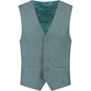 Gents - Gilet linnenlook zeegroen - Maat 50