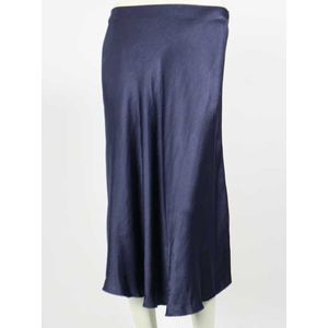 Dames rok met satijnlook donker blauw One size 38/42
