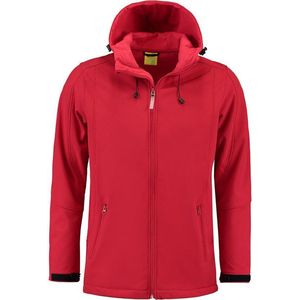 L&S Jas Capuchon Softshell Heren - Mannen - Rood - XL