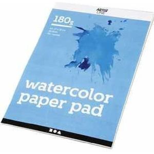 Aquarelblok - Aquarelpapier - Wit - A4 - 21x29,7cm - 180 grams - Creotime - 40 vellen