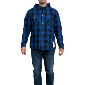 Lumberjack Motorjas Blauw-Zwart inclusief (uitneembare) protectie. Maat M